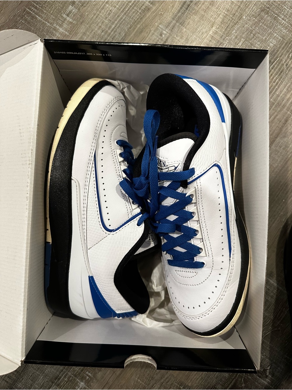 Jordan Women's White & Blue Low-Top Sneakers